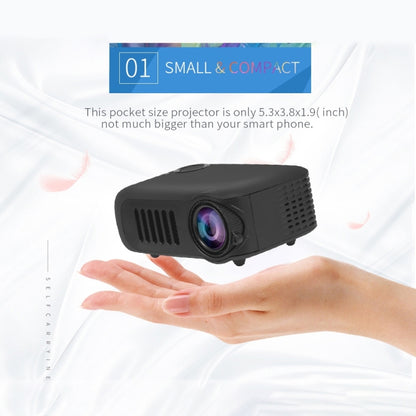 A2000 Portable Projector 800 Lumen LCD Home Theater Video Projector, Support 1080P, US Plug (Orange) - Consumer Electronics by buy2fix | Online Shopping UK | buy2fix