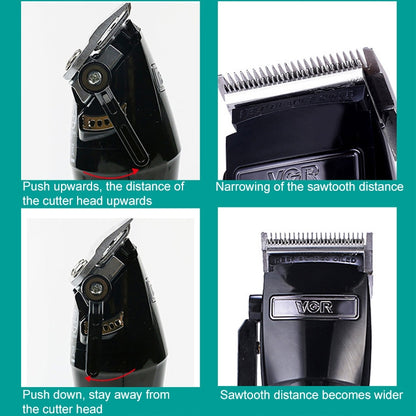 VGR V-011 9W Electric Hair Clipper, Plug Type: EU Plug - Hair Trimmer by VGR | Online Shopping UK | buy2fix