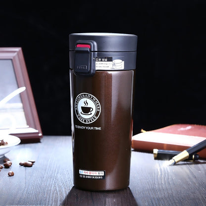 Stainless Steel Thermos Cups Insulated Tumbler, Capacity:380ml(COFFEE) - Vacuum Thermoses & Cups by KARASSBEAR | Online Shopping UK | buy2fix