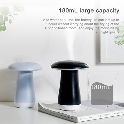 Mushroom Aromatherapy Night Light Bedroom Bedside Sleep Air Humidifier Sleep Aid Lamp Automatic Alcohol Sprayer(Black) - Home & Garden by buy2fix | Online Shopping UK | buy2fix