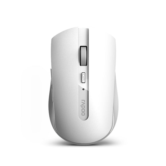 Rapoo 7200M 1600 DPI 6 Buttons 2.4GHz Wireless Bluetooth 4.0 Multi-modes Mouse Notebook Office Mute Mouse(White) - Wireless Mice by Rapoo | Online Shopping UK | buy2fix