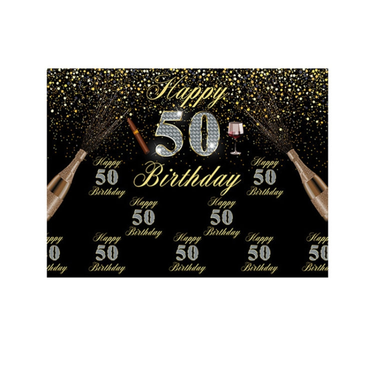 2.1m x 1.5m 50th Birthday Party Venue Set Studio Photography Background Cloth - Camera Accessories by buy2fix | Online Shopping UK | buy2fix