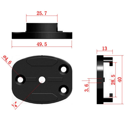 4 Holes Aluminum Quick Release Tripod Mount Base For Sports Camera, Color: Black Embedded Nut - DJI & GoPro Accessories by buy2fix | Online Shopping UK | buy2fix