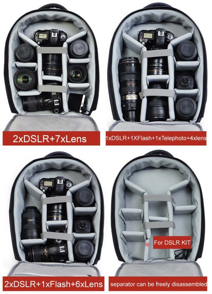 CADeN USB SLR Camera Bag Professional  Waterproof Portable Unisex Camera Bag - Backpack by CADeN | Online Shopping UK | buy2fix