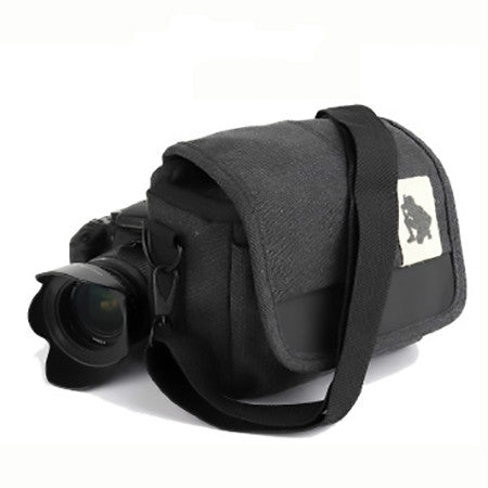 Universal DSLR Camera Shoulder Bag Canvas Photo Handbag, External size: 19 x 17 x 10mm(Black) - Camera Accessories by buy2fix | Online Shopping UK | buy2fix