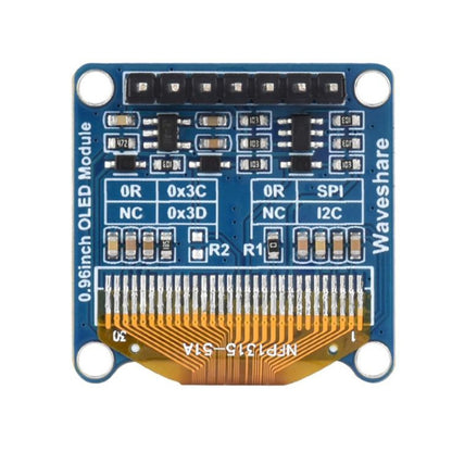 Waveshare 0.96 inch OLED Display Module, 128×64 Resolution, SPI / I2C Communication(D White) - Boards & Shields by Waveshare | Online Shopping UK | buy2fix