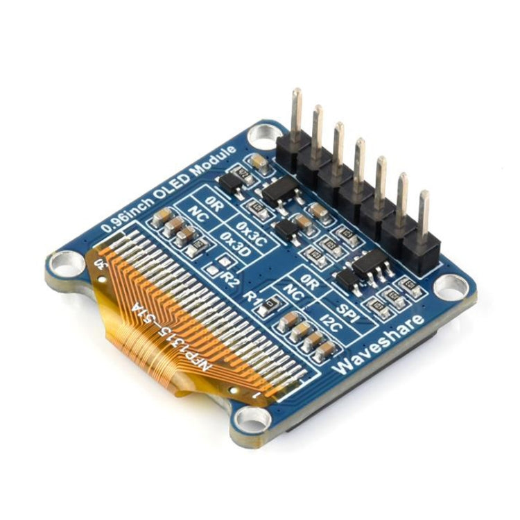 Waveshare 0.96 inch OLED Display Module, 128×64 Resolution, SPI / I2C Communication(D White) - Boards & Shields by Waveshare | Online Shopping UK | buy2fix