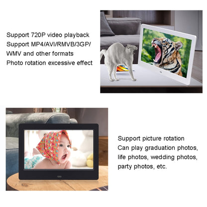 DPF-706-2.4G 7 inch Digital Photo Frame LED Wall Mounted Advertising Machine, Plug:AU Plug(White) - Consumer Electronics by buy2fix | Online Shopping UK | buy2fix