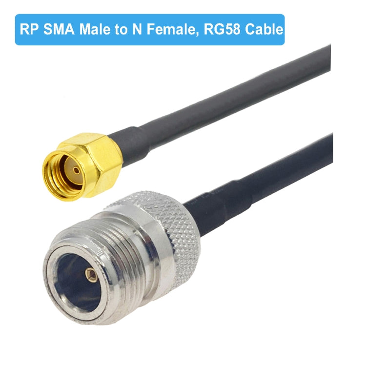 RP-SMA Male to N Female RG58 Coaxial Adapter Cable, Cable Length:1.5m - Connectors by buy2fix | Online Shopping UK | buy2fix