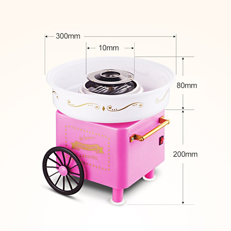 Retro Trolley Mini Cotton Candy Machine, Specification:British Regulations 220 V(Pink) - Home & Garden by buy2fix | Online Shopping UK | buy2fix