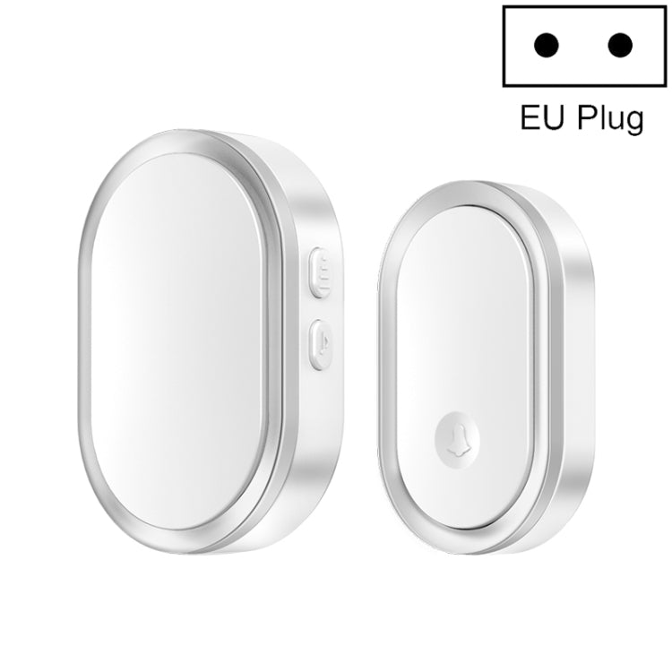 CACAZI A99 Home Smart Remote Control Doorbell Elderly Pager, Style:EU Plug(Silver) - Wireless Doorbell by CACAZI | Online Shopping UK | buy2fix