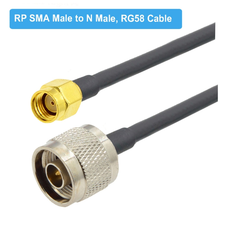 RP-SMA Male to N Male RG58 Coaxial Adapter Cable, Cable Length:1.5m - Connectors by buy2fix | Online Shopping UK | buy2fix