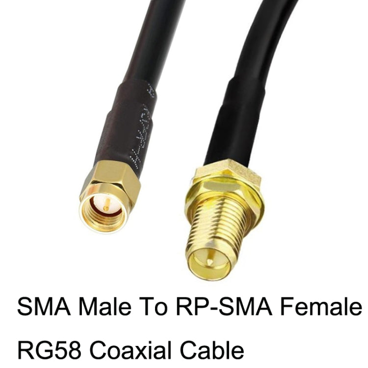 SMA Male To RP-SMA Female RG58 Coaxial Adapter Cable, Cable Length:10m - Connectors by buy2fix | Online Shopping UK | buy2fix