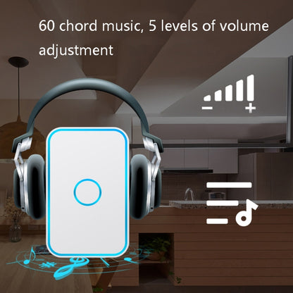 CACAZI A78 Long-Distance Wireless Doorbell Intelligent Remote Control Electronic Doorbell, Style:US Plug(Bright White) - Wireless Doorbell by CACAZI | Online Shopping UK | buy2fix