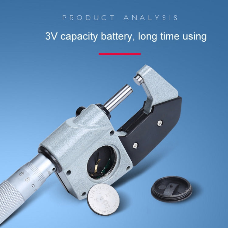 Digital Display Outer Diameter Micrometer 0.001mm High Precision Electronic Spiral Micrometer Thickness Gauge, Model:75-100mm - Consumer Electronics by buy2fix | Online Shopping UK | buy2fix