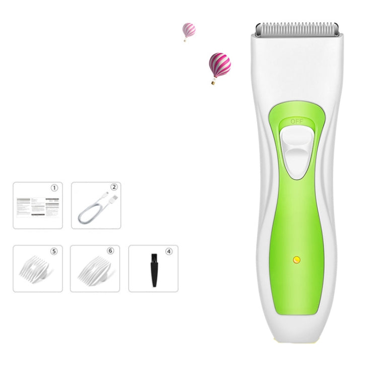 Hair Clipper Rechargeable Electric Clippers Haircut Tools For Children(Green and White) - Hair Trimmer by buy2fix | Online Shopping UK | buy2fix