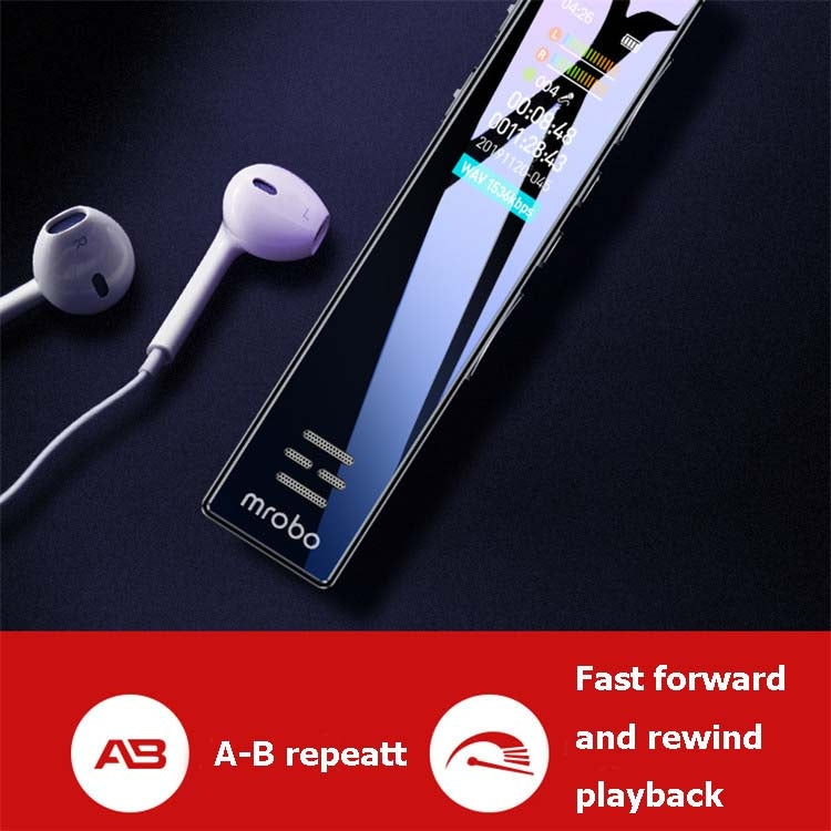 MROBO A10 Professional Voice Recorder HD Noise Reduction Student MP3 Color Screen Player, Capacity: 8GB - Consumer Electronics by buy2fix | Online Shopping UK | buy2fix