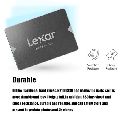 Lexar NS100 2.5 inch SATA3 Notebook Desktop SSD Solid State Drive, Capacity: 1TB(Gray) - Computer & Networking by Lexar | Online Shopping UK | buy2fix