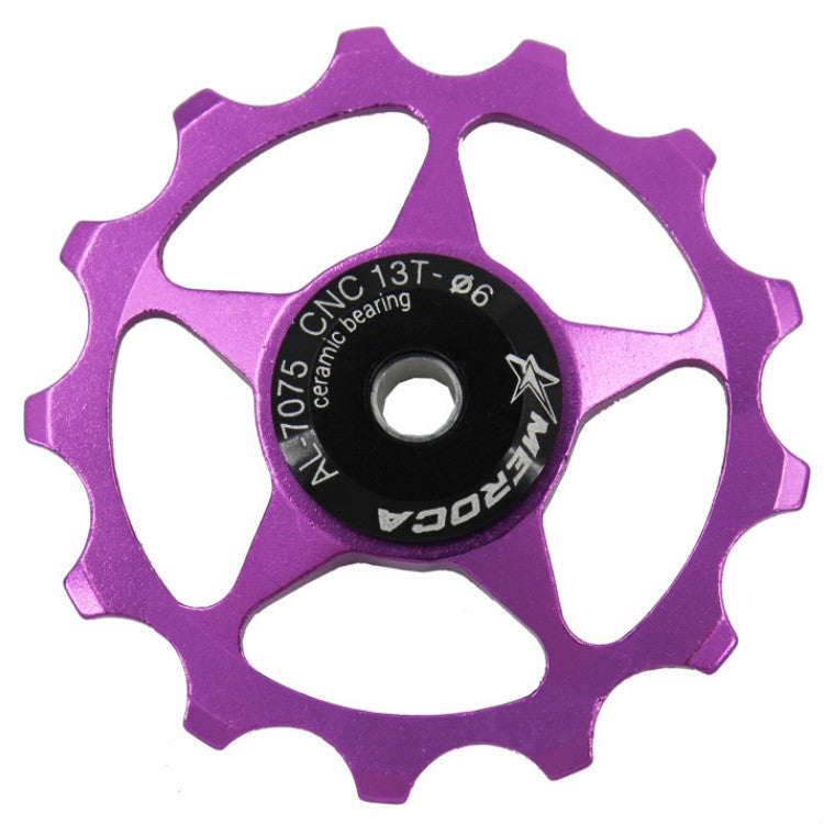 4 PCS MEROCA Metal Bearings Mountain Bike Road Bike Rear Derailleur Guide Wheel 11T/13T Guide Wheel, Specification:13T, Color:Purple - Outdoor & Sports by MEROCA | Online Shopping UK | buy2fix