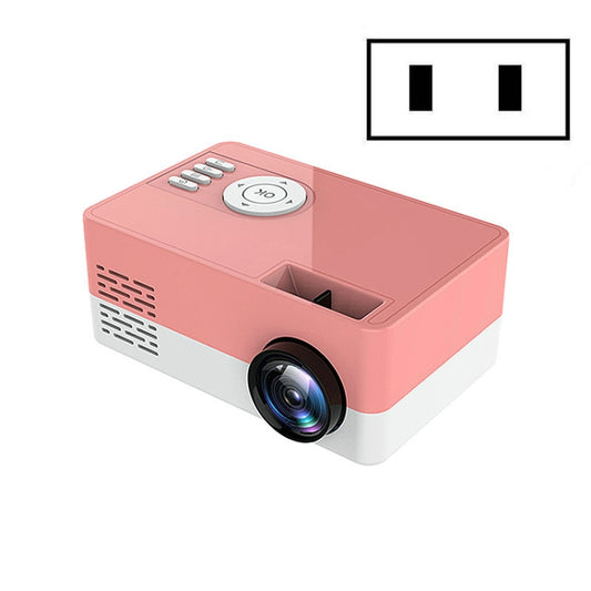 S261/J16 Home Mini HD 1080P Portable LED Projector, Support TF Card / AV / U Disk, Plug Specification:US Plug(Pink White) - Consumer Electronics by buy2fix | Online Shopping UK | buy2fix