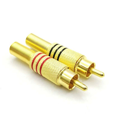 30 PCS / 15 Pairs RCA Lotus Head AV Audio and Video Plug Plum Blossom Plug Lotus Head RCA Head(Color Random Delivery) - RCA Adapter by buy2fix | Online Shopping UK | buy2fix