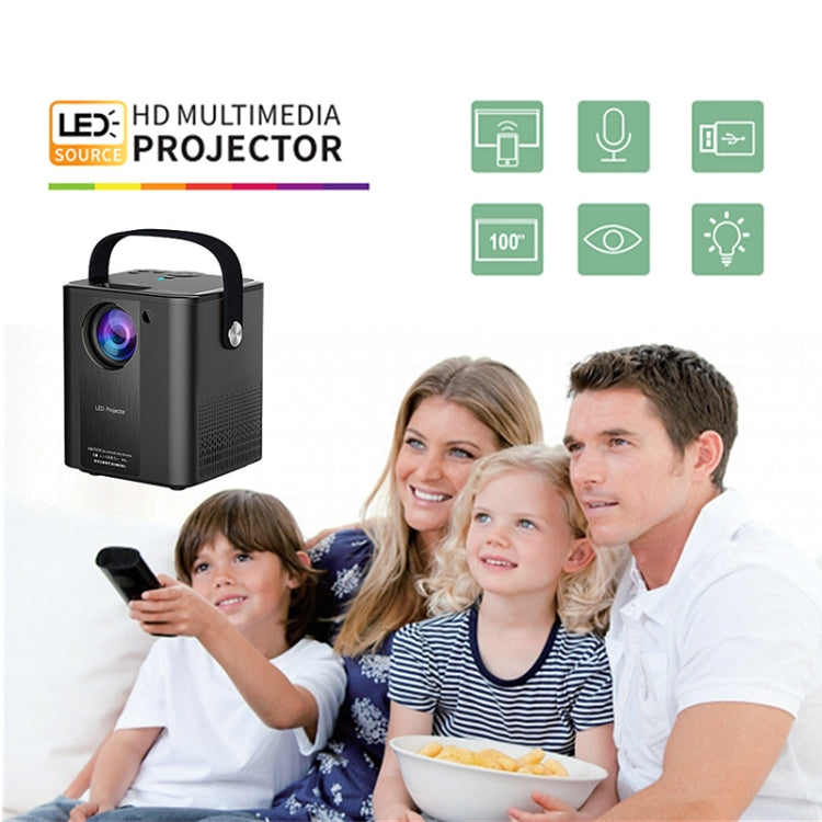 C500 Portable Mini LED Home HD Projector, Style:Basic Version(Black) - Consumer Electronics by buy2fix | Online Shopping UK | buy2fix