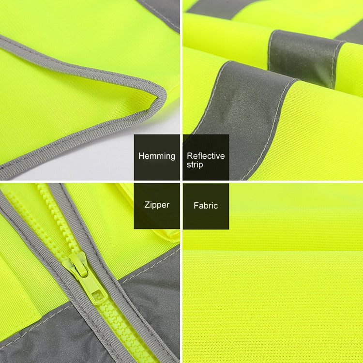 Multi-pockets Safety Vest Reflective Workwear Clothing, Size:XXL-Chest 130cm(Green) - Reflective Safety Clothing by buy2fix | Online Shopping UK | buy2fix
