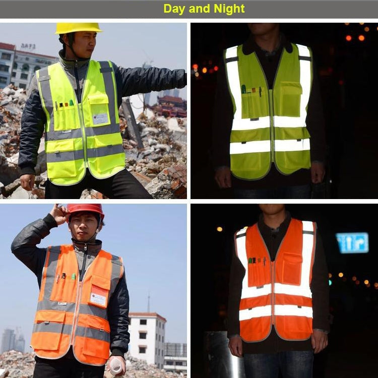 Multi-pockets Safety Vest Reflective Workwear Clothing, Size:L-Chest 118cm(Blue) - Reflective Safety Clothing by buy2fix | Online Shopping UK | buy2fix