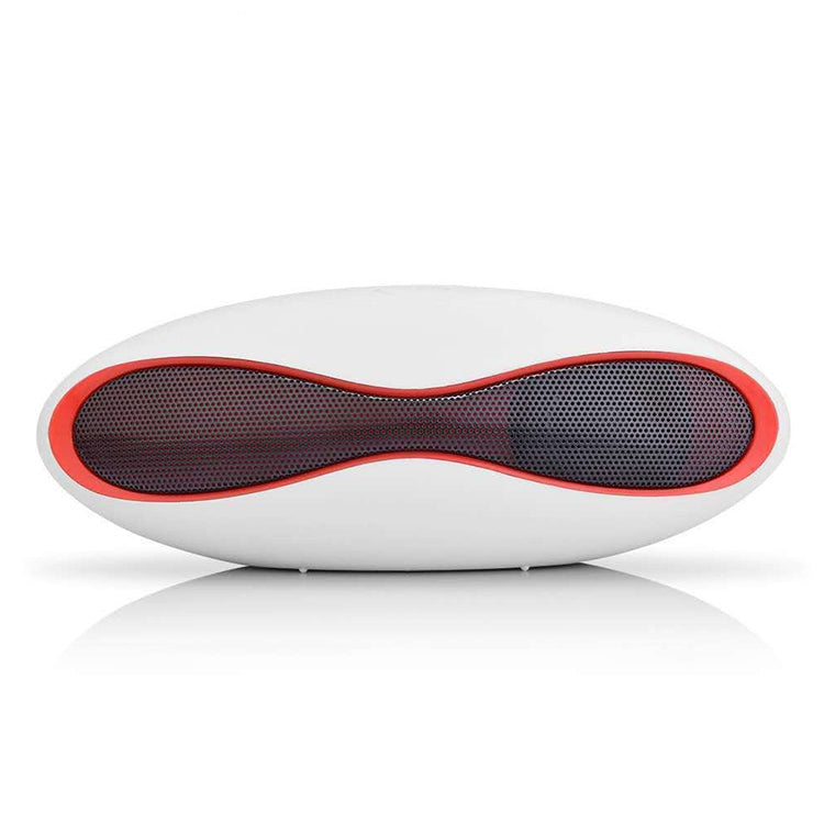 3D Stereo Mini Rugby Shape Bluetooth Speaker with TF Card Slot(White) - Mini Speaker by buy2fix | Online Shopping UK | buy2fix