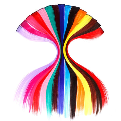 10 PCS Chemical Fiber Wig One-Step Gradient Color Single Card Wig, Stretched Length:24inches(48#) - Wigs by Alileader | Online Shopping UK | buy2fix