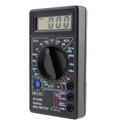 DT-830B Handheld Digital Multimeter Ammeter Voltmeter Digital Display Universal Tester Meter(Black) - Voltage Detector by buy2fix | Online Shopping UK | buy2fix