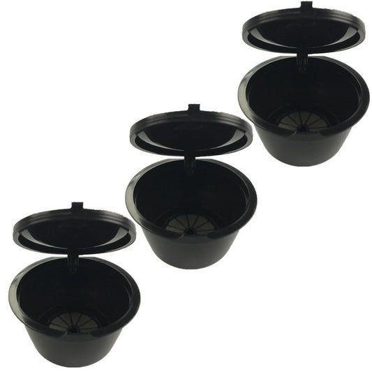3 PCS Coffee Machine Universal Capsule Cup Over-treatment Cup Coffee Filter(Black) - Home & Garden by buy2fix | Online Shopping UK | buy2fix
