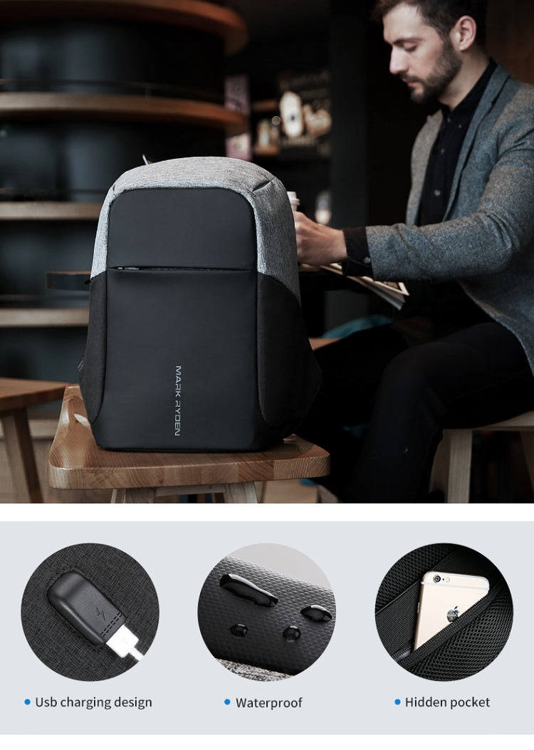 Mark Ryden Multifunction USB charging Men 15inch Laptop Backpack - 15 inch by buy2fix | Online Shopping UK | buy2fix