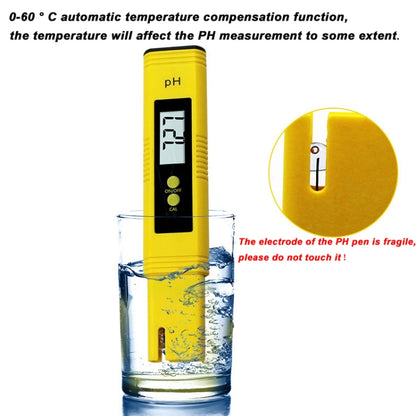 Portable High-precision PH Test Pen PH Acidity Meter PH Water Quality Detection Instrument(Yellow) - Consumer Electronics by buy2fix | Online Shopping UK | buy2fix