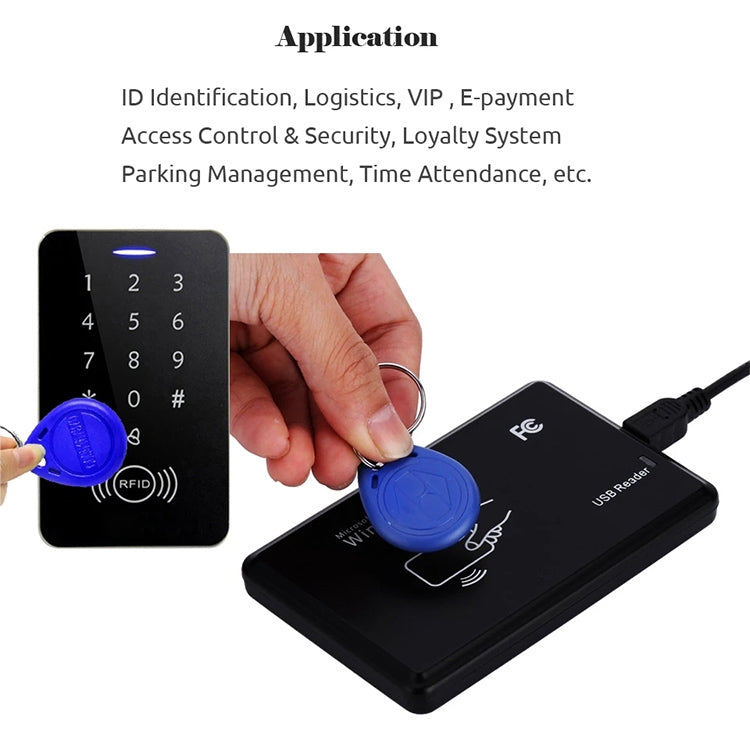 10 PCS 125KHz TK/EM4100 Proximity ID Card Chip Keychain Key Ring(Purple) - Security by buy2fix | Online Shopping UK | buy2fix