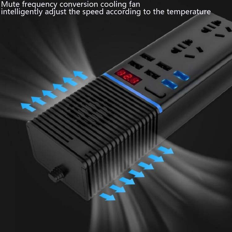 Car Inverter 12v/24v To 220v Household Power Converter Multi-Function Car Socket, Specification:V20-C For Cars - Others by buy2fix | Online Shopping UK | buy2fix