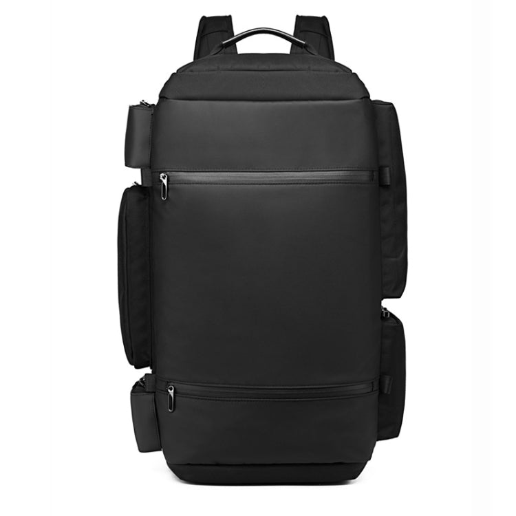 Ozuko 9326 Men Outdoor Multifunctional Anti-theft Backpack Sports Waterproof Travel Shoulders Bag with External USB Charging Port(Black) - Backpacks by Ozuko | Online Shopping UK | buy2fix