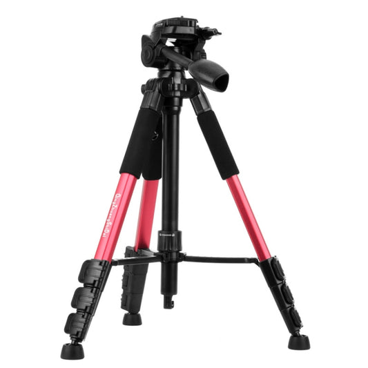 Q111 4-Section Folding Legs Live Broadcast Aluminum Alloy Tripod Mount with Three-dimensional Damping Tripod Heads(Red) - Camera Accessories by buy2fix | Online Shopping UK | buy2fix