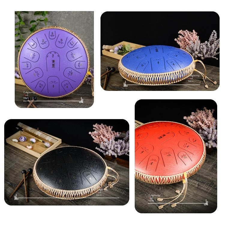 15-Tone Ethereal Drum 14-Inch Steel Tongue Drum Hollow Drum Sanskrit Drummer Disc(Golden) - Percussion Instruments by buy2fix | Online Shopping UK | buy2fix