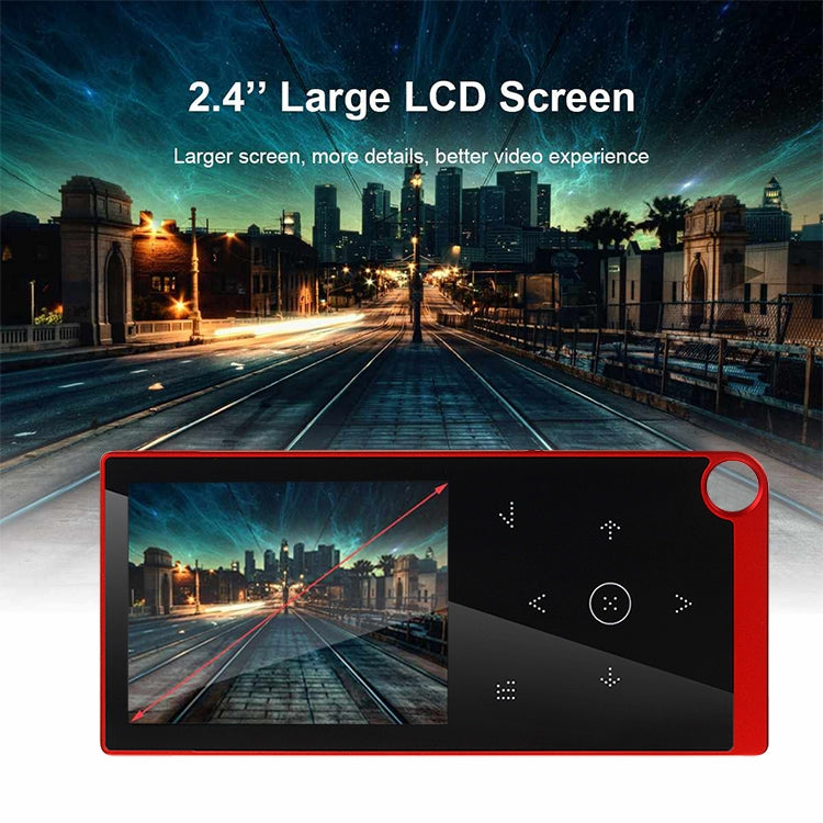 E05 2.4 inch Touch-Button MP4 / MP3 Lossless Music Player, Support E-Book / Alarm Clock / Timer Shutdown, Memory Capacity: 4GB without Bluetooth(Red) - Consumer Electronics by buy2fix | Online Shopping UK | buy2fix