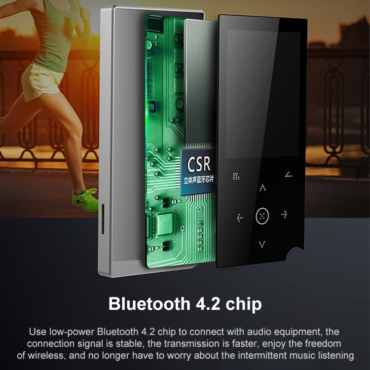 E05 2.4 inch Touch-Button MP4 / MP3 Lossless Music Player, Support E-Book / Alarm Clock / Timer Shutdown, Memory Capacity: 16GB without Bluetooth(Blue) - Consumer Electronics by buy2fix | Online Shopping UK | buy2fix
