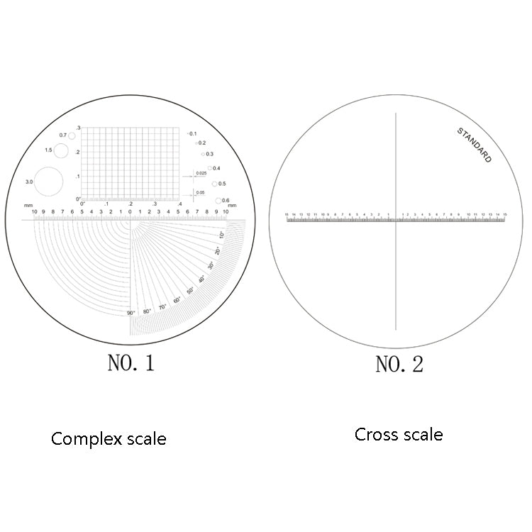 8 LED Lights 3 Groups Of Optical Glass HD With Scale 10 Times Magnifying Glass, Specification: Cross Scale Board - Hand Held Style by buy2fix | Online Shopping UK | buy2fix