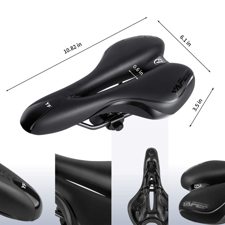 YAFEE YF-1034-3 Soft Mountain Bike Seat Mountain Bike Hollow Breathable Saddle Seat Cushion Bicycle Seat(Black) - Bicycle Saddle by YAFEE | Online Shopping UK | buy2fix