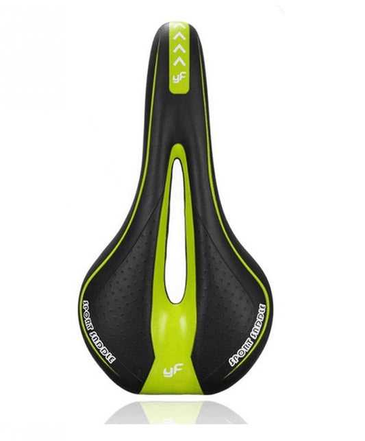 YAFEE YF-1018 Mountain Bike Saddle Bicycle Riding Saddle Bicycle Saddle(Black Green) - Bicycle Saddle by YAFEE | Online Shopping UK | buy2fix