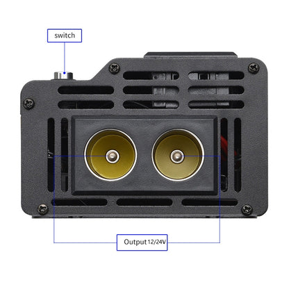 XUYUAN 3000W Car Inverter LED Colorful Atmosphere Light 4USB Charging Converter, UK Plug, Specification: 12V-220V - Modified Square Wave by buy2fix | Online Shopping UK | buy2fix