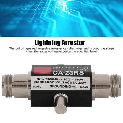 CA-23RS 400W 2500MHz Lighting Arrestor N Male Plug to N Female Coaxial Surge Protector - Security by buy2fix | Online Shopping UK | buy2fix