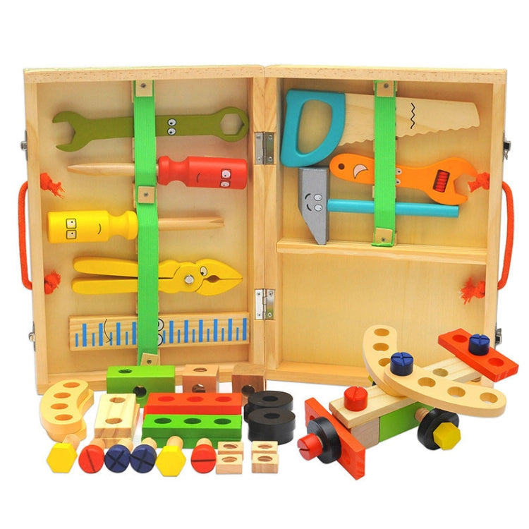 Wooden Simulation DIY Children Cartoon Toolbox Toys Play House Early Education Toys - Pretend Play Toys by buy2fix | Online Shopping UK | buy2fix