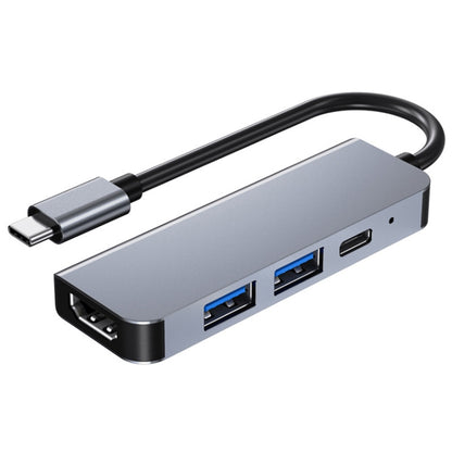 4 In 1 USB-C / Type-C To 4K HDMI + USB 3.0 + USB 2.0 + PD USB-C / Type-C Charging Ports Multifunctional HUB Docking Station - Computer & Networking by buy2fix | Online Shopping UK | buy2fix