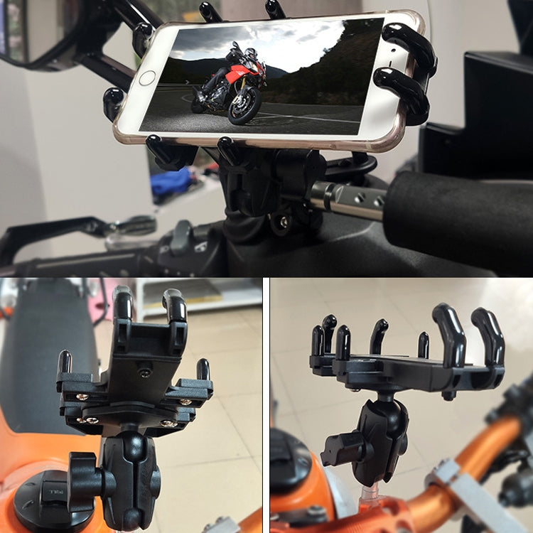 N-STAR Motorcycle Bicycle Composite Version Of Mobile Phone Bracket Multifunctional Accessories Lightweight Riding Equipment(Hollow M8 Ball Head) - Holders by N-STAR | Online Shopping UK | buy2fix