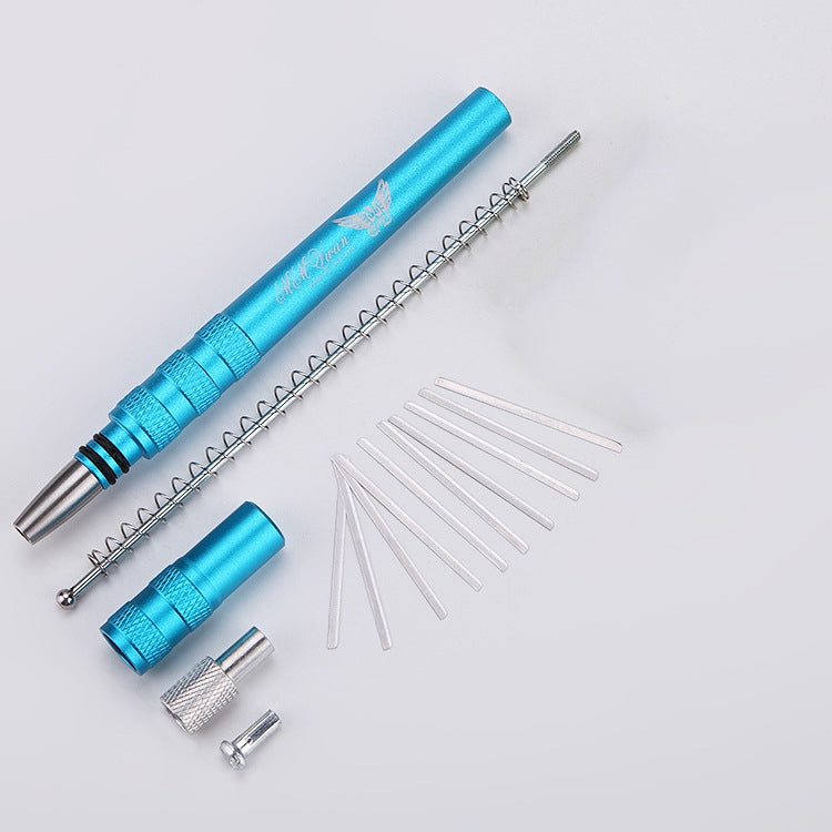 MM VWAN Magic Hairdressing Eyebrow Trimming Engraving Pen Scoring Stainless Steel Razor(Blue) - Hair Trimmer by MM VWAN | Online Shopping UK | buy2fix
